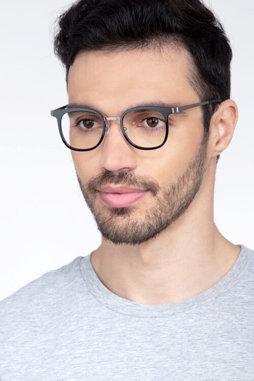 Rotem Black Acetate-metalEyeglass Frames for Men from EyeBuyDirect