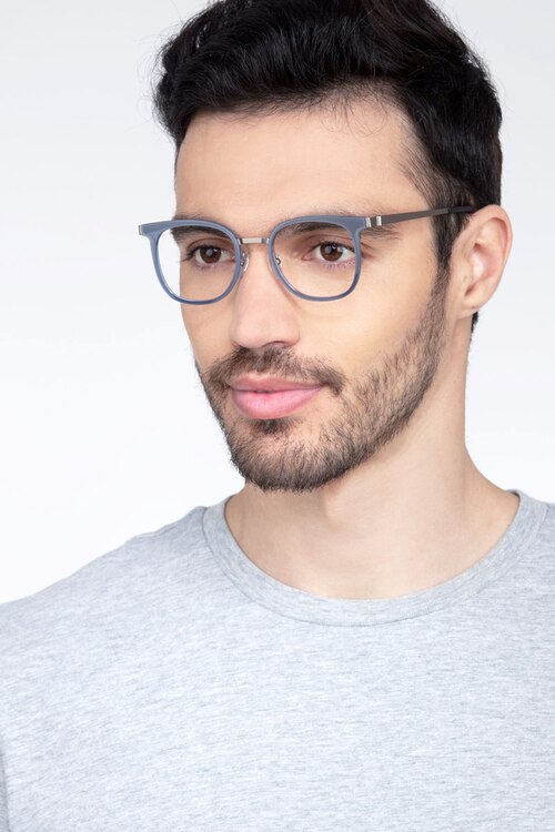Rotem Navy Acetate-metalEyeglass Frames for Men from EyeBuyDirect