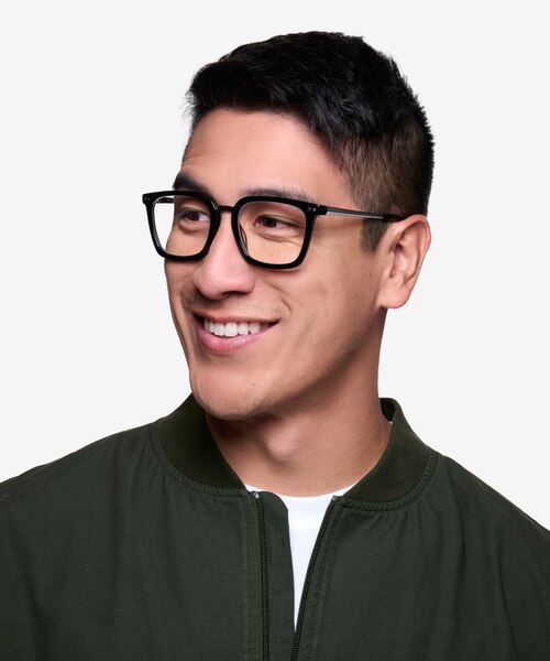 Poise Black Acetate-metalEyeglass Frames for Men from EyeBuyDirect