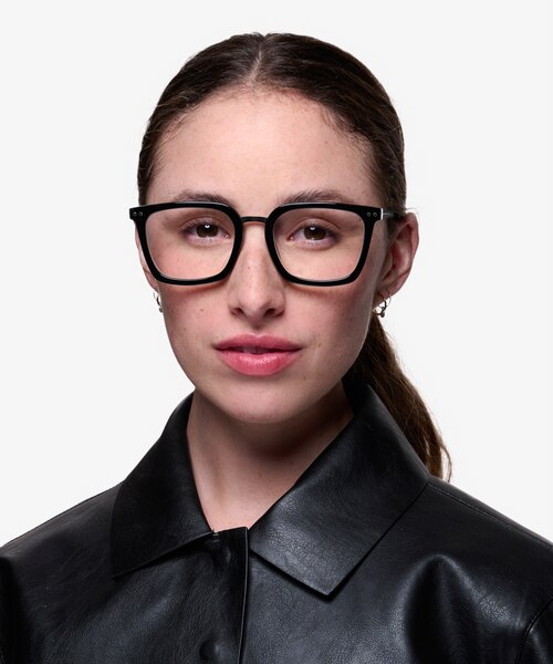 Poise Black Acetate-metalEyeglass Frames for Women from EyeBuyDirect