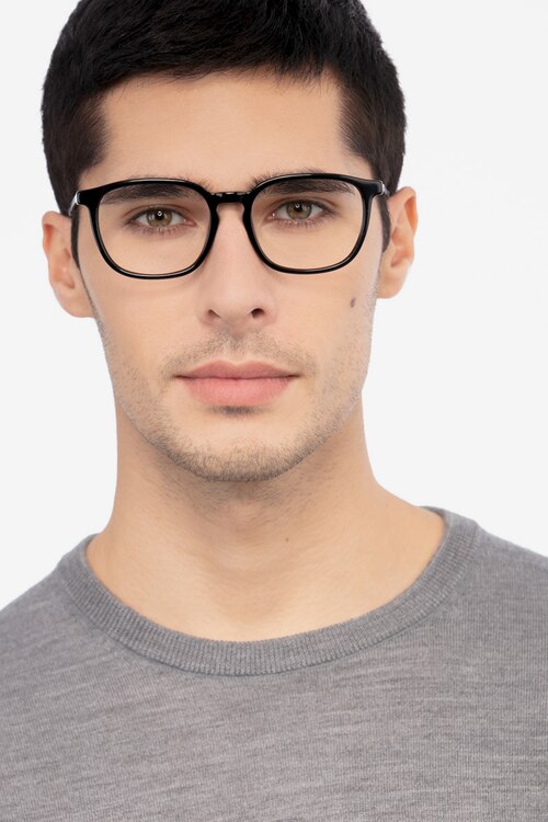 Esquire Black Acetate-metalEyeglass Frames for Men from EyeBuyDirect