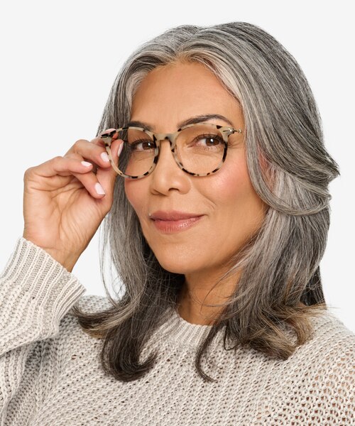 Quill Ivory Tortoise Acetate-metalEyeglass Frames for Men from EyeBuyDirect