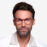 Quill Rouge Acetate-metalMontures de lunettes de vue pour Hommes d'EyeBuyDirect