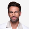 Savvy Clear Gray Acetate-metalEyeglass Frames for Men from EyeBuyDirect