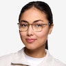 Savvy Clear Gray Acetate-metalEyeglass Frames for Women from EyeBuyDirect