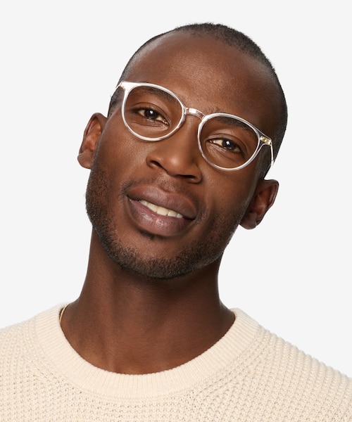 Amity Clear Plastic, MetalEyeglass Frames for Men from EyeBuyDirect