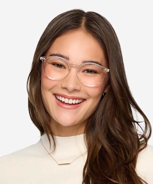 Amity Clear Plastic, MetalEyeglass Frames for Women from EyeBuyDirect