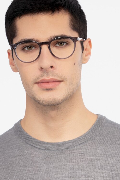 Traveller Gray Acetate-metalEyeglass Frames for Men from EyeBuyDirect