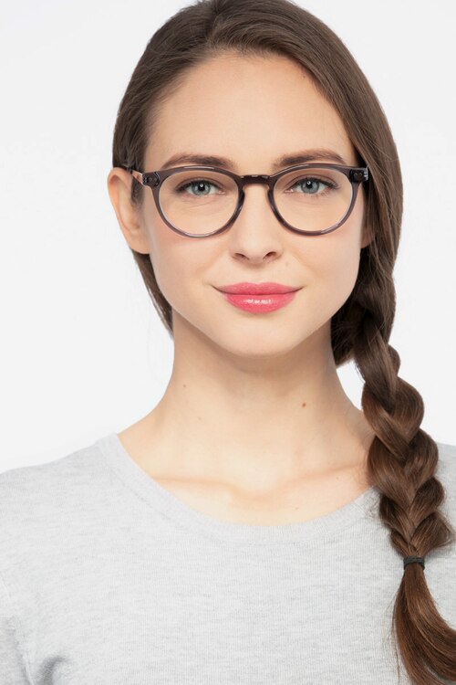 Traveller Gray Acetate-metalEyeglass Frames for Women from EyeBuyDirect