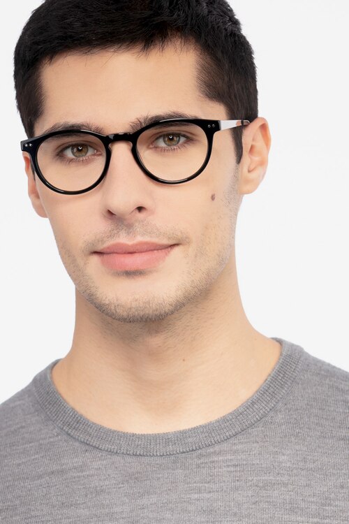 Traveller Black AcetateEyeglass Frames for Men from EyeBuyDirect