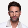 Spoken Clear Blue Plastic-metalMontures de lunettes de vue pour Hommes d'EyeBuyDirect