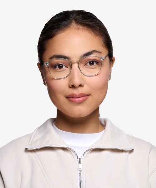 Spoken Clear Blue Plastic-metalMontures de lunettes de vue pour Femmes d'EyeBuyDirect