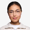 Spoken Clear Blue Plastic-metalMontures de lunettes de vue pour Femmes d'EyeBuyDirect