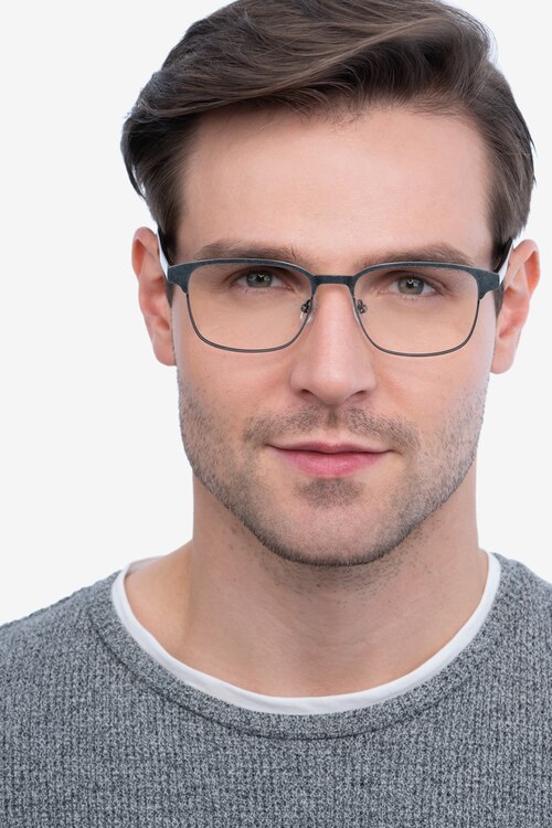 Meta Gunmetal Acetate-metalEyeglass Frames for Men from EyeBuyDirect