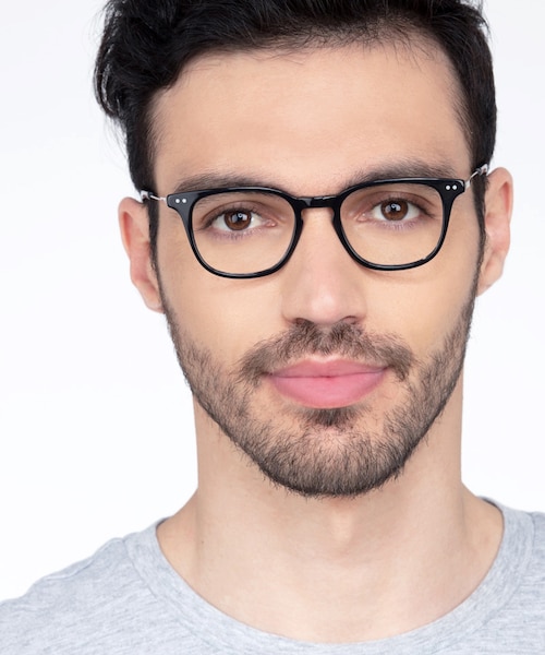 Candor Black Acetate, MetalEyeglass Frames for Men from EyeBuyDirect