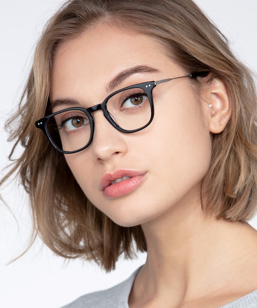 Candor Black Acetate, MetalEyeglass Frames for Women from EyeBuyDirect