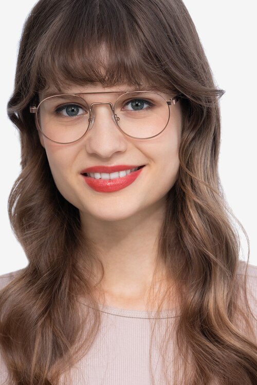 Lock Rose Gold AcetateEyeglass Frames for Women from EyeBuyDirect