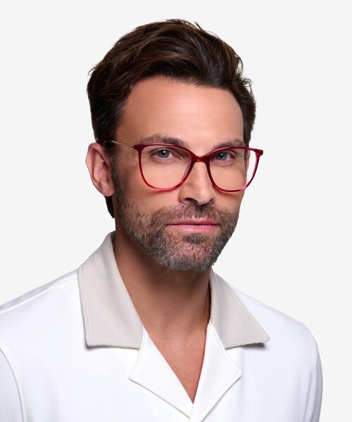 Aroma Framboise Acetate-metalMontures de lunettes de vue pour Hommes d'EyeBuyDirect