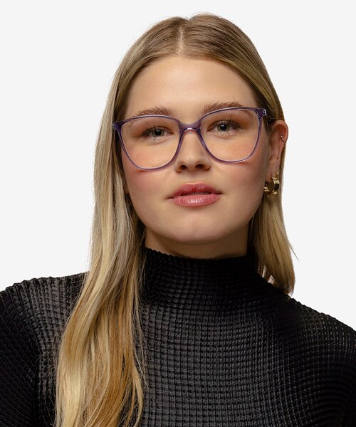 Aroma Violet Acetate-metalMontures de lunettes de vue pour Femmes d'EyeBuyDirect