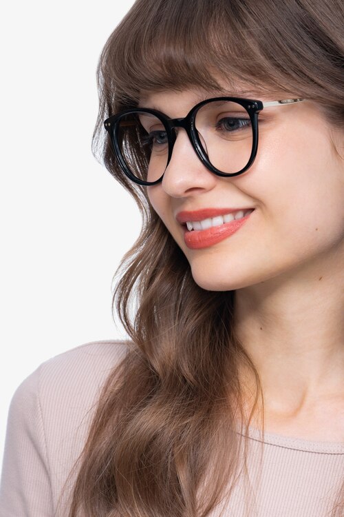 Oriana Black Acetate-metalEyeglass Frames for Women from EyeBuyDirect
