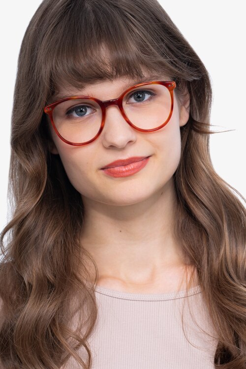 Oriana Orange Acetate-metalEyeglass Frames for Women from EyeBuyDirect