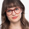 Oriana Orange Acetate-metalEyeglass Frames for Women from EyeBuyDirect