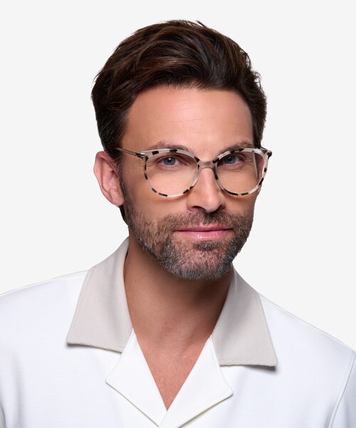 Attitude Ivory Tortoise Acetate-metalEyeglass Frames for Men from EyeBuyDirect