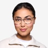 Attitude Ivory Tortoise Acetate-metalEyeglass Frames for Women from EyeBuyDirect