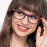 Field Burgundy Acetate-metalEyeglass Frames for Women from EyeBuyDirect