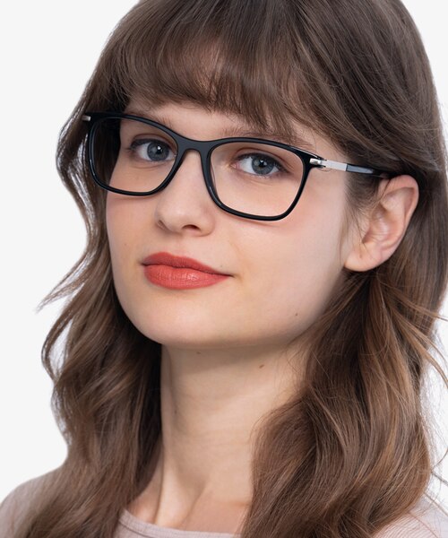 Field Black Acetate, MetalEyeglass Frames for Women from EyeBuyDirect