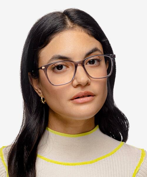 Gray Plaza -  Acetate-metal Eyeglasses