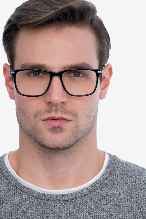 Envision Noir Acetate-metalMontures de lunettes de vue pour Hommes d'EyeBuyDirect