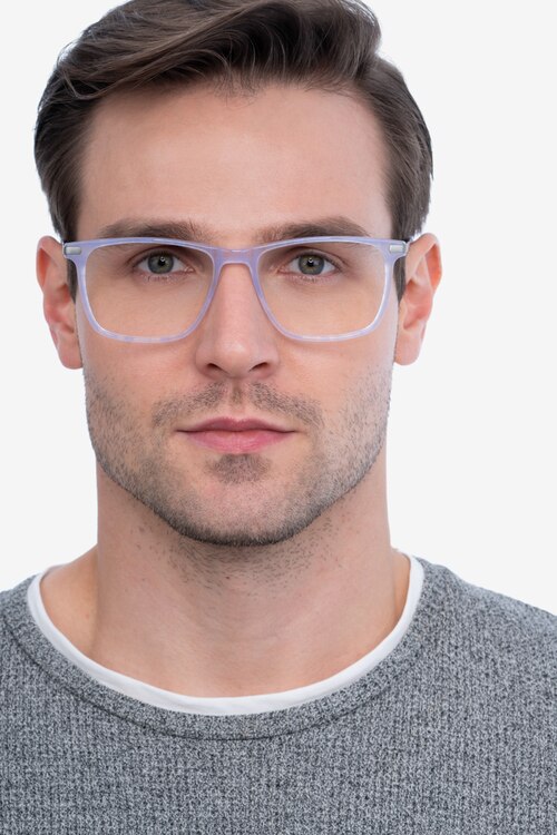 Envision Purple Acetate-metalEyeglass Frames for Men from EyeBuyDirect