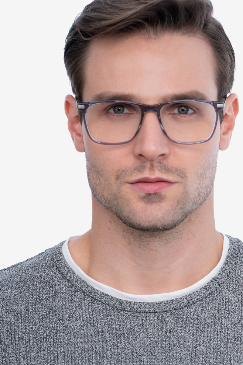 Envision Rectangle Gray Glasses For Men Eyebuydirect Canada