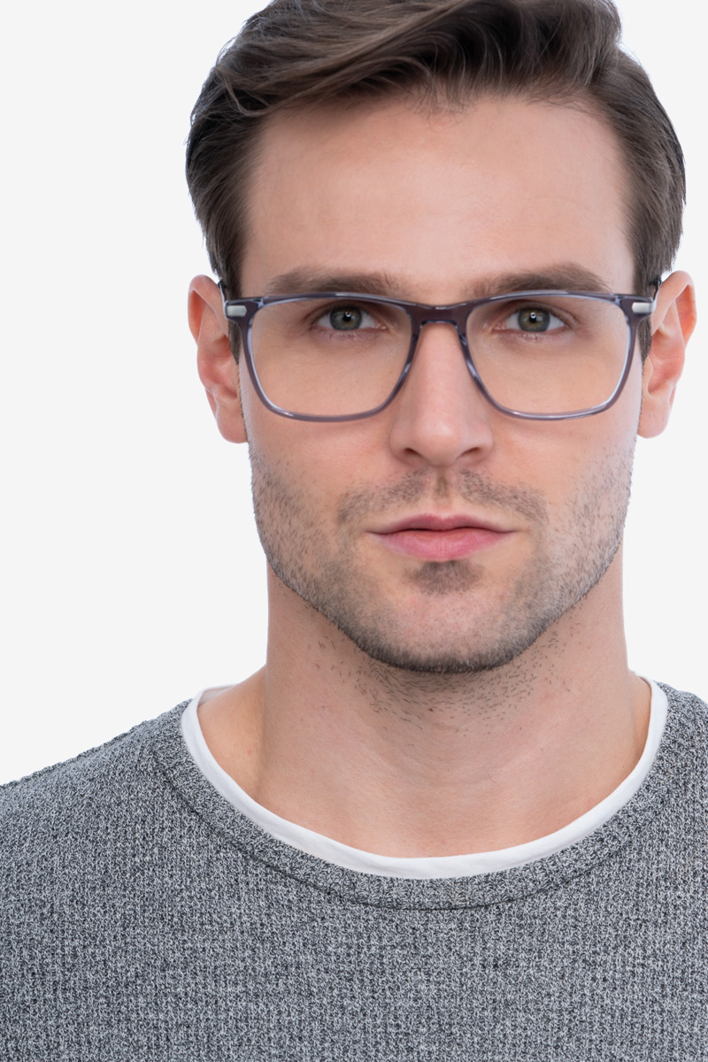 Envision Rectangle Gray Glasses For Men Eyebuydirect Envision Rectangle Gray Glasses For Men Eyebuydirect