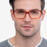 Hayday Blood Orange Acetate-metalEyeglass Frames for Men from EyeBuyDirect