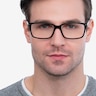 Hayday Noir Acetate-metalMontures de lunettes de vue pour Hommes d'EyeBuyDirect