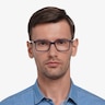 Haptic Blue Acetate-metalEyeglass Frames for Men from EyeBuyDirect
