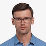 Haptic Gray Acetate-metalEyeglass Frames for Men from EyeBuyDirect