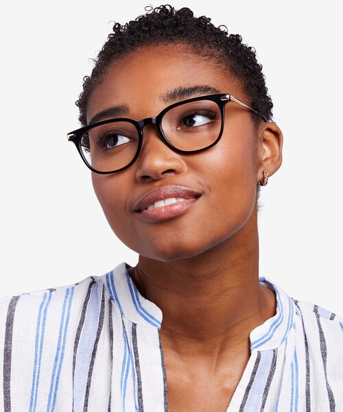 Therefore Noir Acetate-metalMontures de lunettes de vue pour Femmes d'EyeBuyDirect