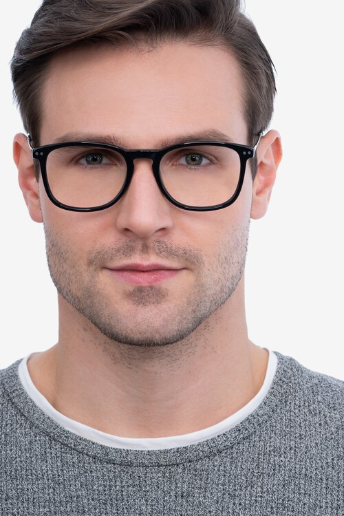 Ratio Black Acetate-metalEyeglass Frames for Men from EyeBuyDirect
