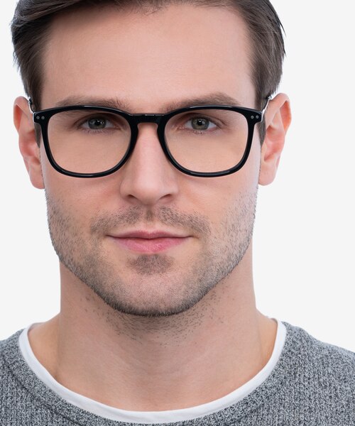 Ratio Black Acetate, MetalEyeglass Frames for Men from EyeBuyDirect