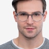 The Cycle Gray Acetate-metalEyeglass Frames for Men from EyeBuyDirect