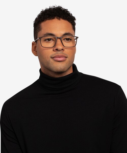 Simon Coffee Plastic-metalEyeglass Frames for Men from EyeBuyDirect