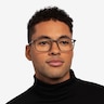 Simon Coffee Plastic-metalEyeglass Frames for Men from EyeBuyDirect