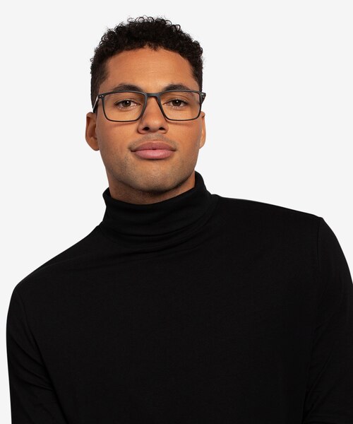 Simon Black Plastic-metalEyeglass Frames for Men from EyeBuyDirect