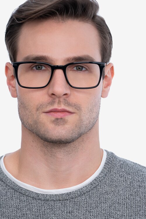 Nox Noir Acetate-metalMontures de lunettes de vue pour Hommes d'EyeBuyDirect