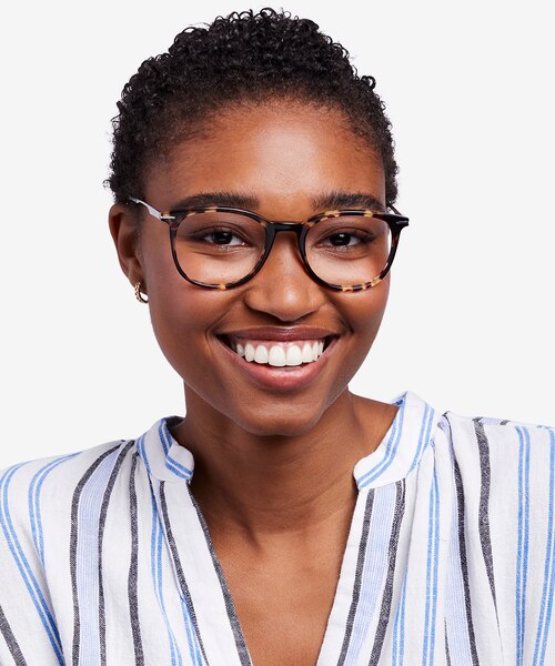 Ninah Tortoise Acetate, MetalEyeglass Frames for Women from EyeBuyDirect