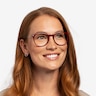 Ninah Burgundy Acetate-metalEyeglass Frames for Women from EyeBuyDirect