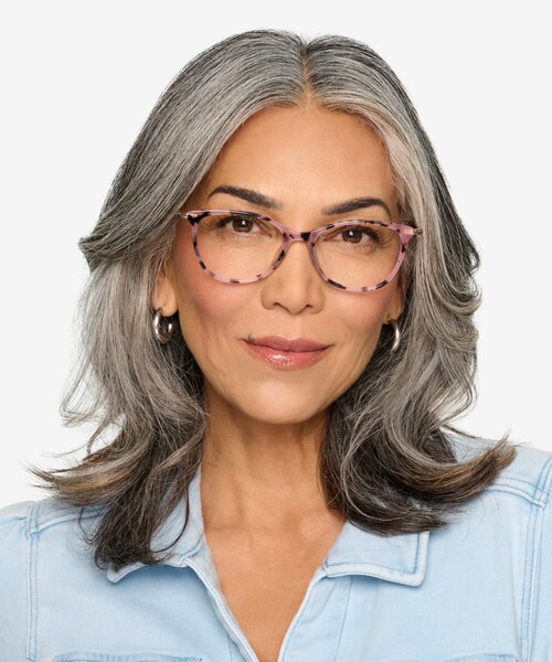 Idylle Pink Tortoise Acetate-metalMontures de lunettes de vue pour Femmes d'EyeBuyDirect
